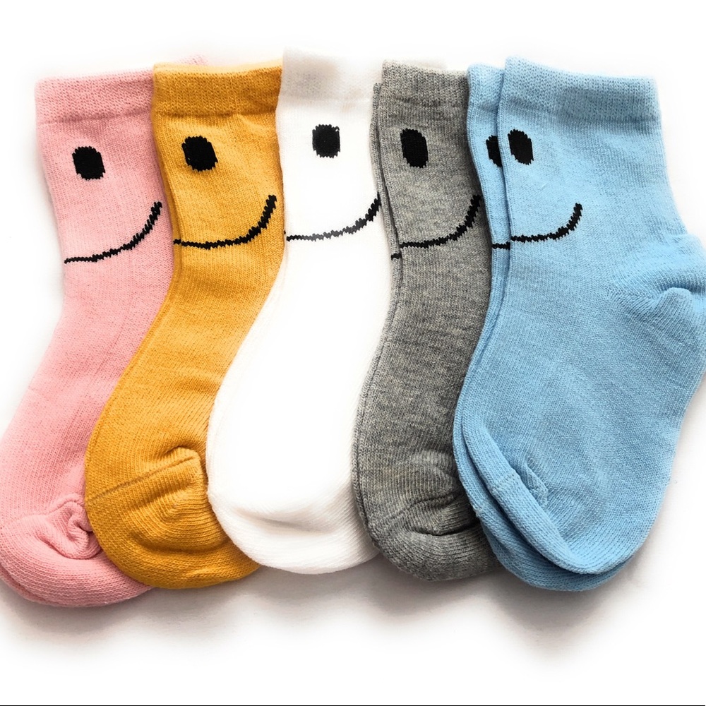 Toddler Fun Smile Design Cotton Blend Socks